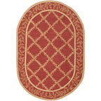 SAFAVIEH Handmade Chelsea Sunstripe Trellis French Country Wool Rug