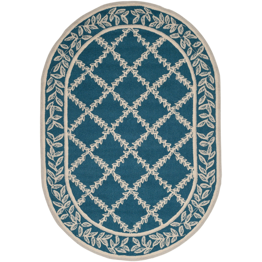 SAFAVIEH Handmade Chelsea Sunstripe Trellis French Country Wool Rug