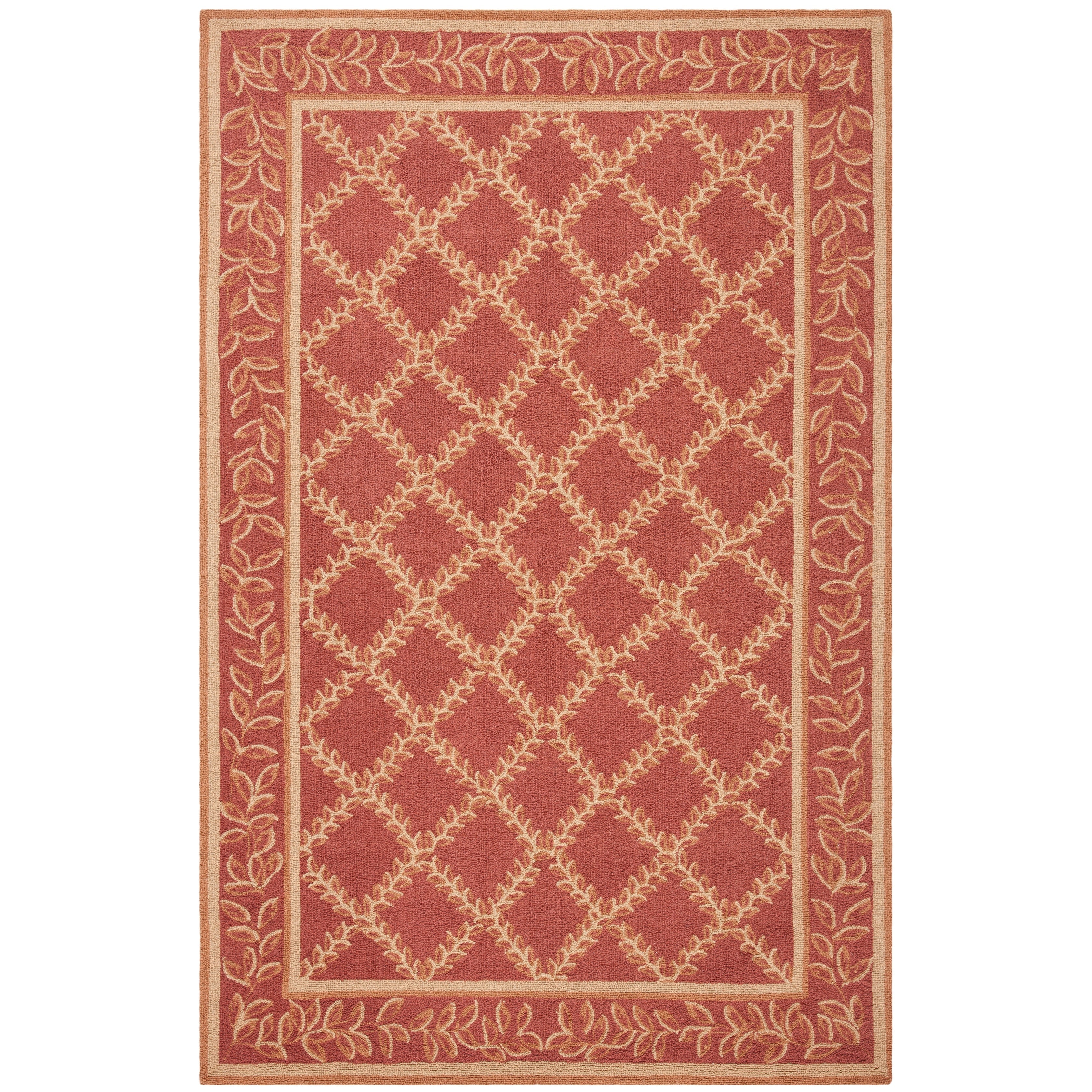 SAFAVIEH Handmade Chelsea Sunstripe Trellis French Country Wool Rug