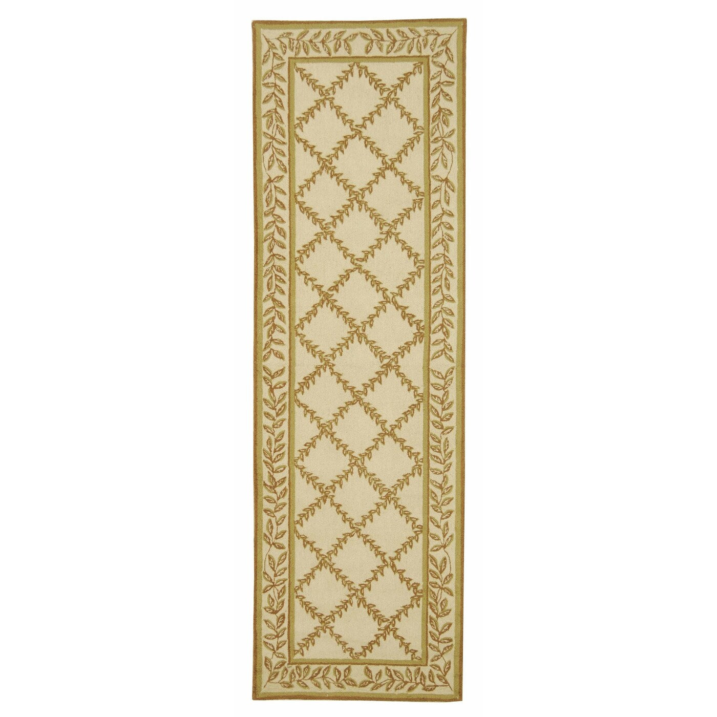 SAFAVIEH Handmade Chelsea Sunstripe Trellis French Country Wool Rug