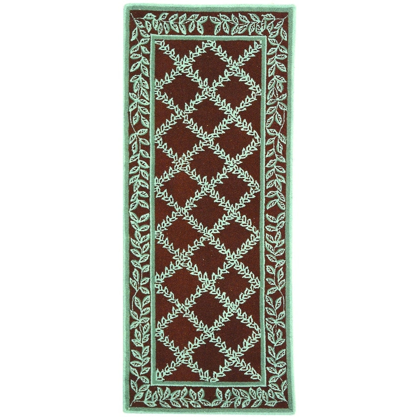 SAFAVIEH Handmade Chelsea Sunstripe Trellis French Country Wool Rug