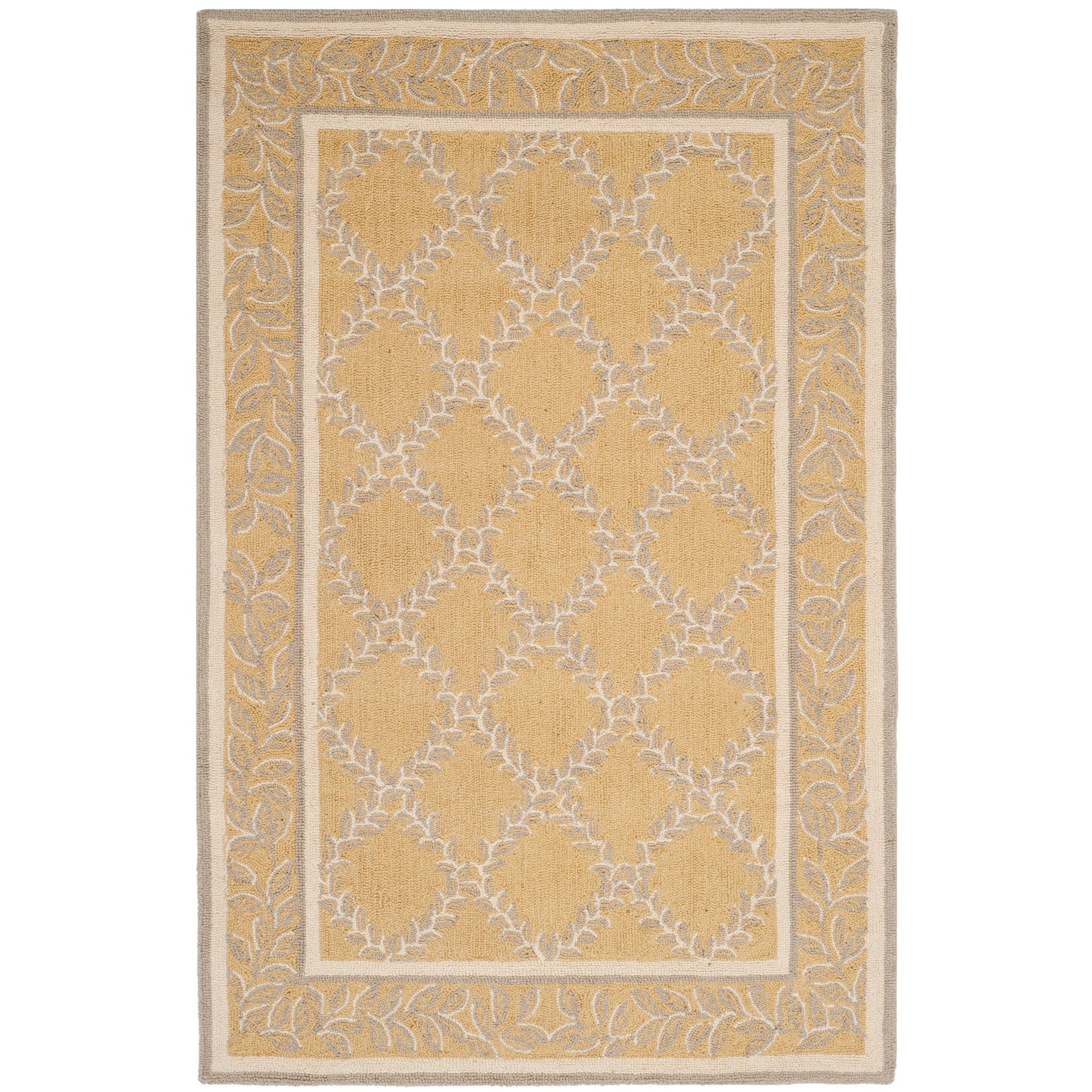 SAFAVIEH Handmade Chelsea Sunstripe Trellis French Country Wool Rug
