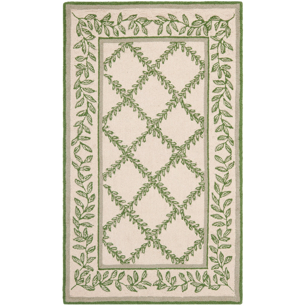 SAFAVIEH Handmade Chelsea Sunstripe Trellis French Country Wool Rug
