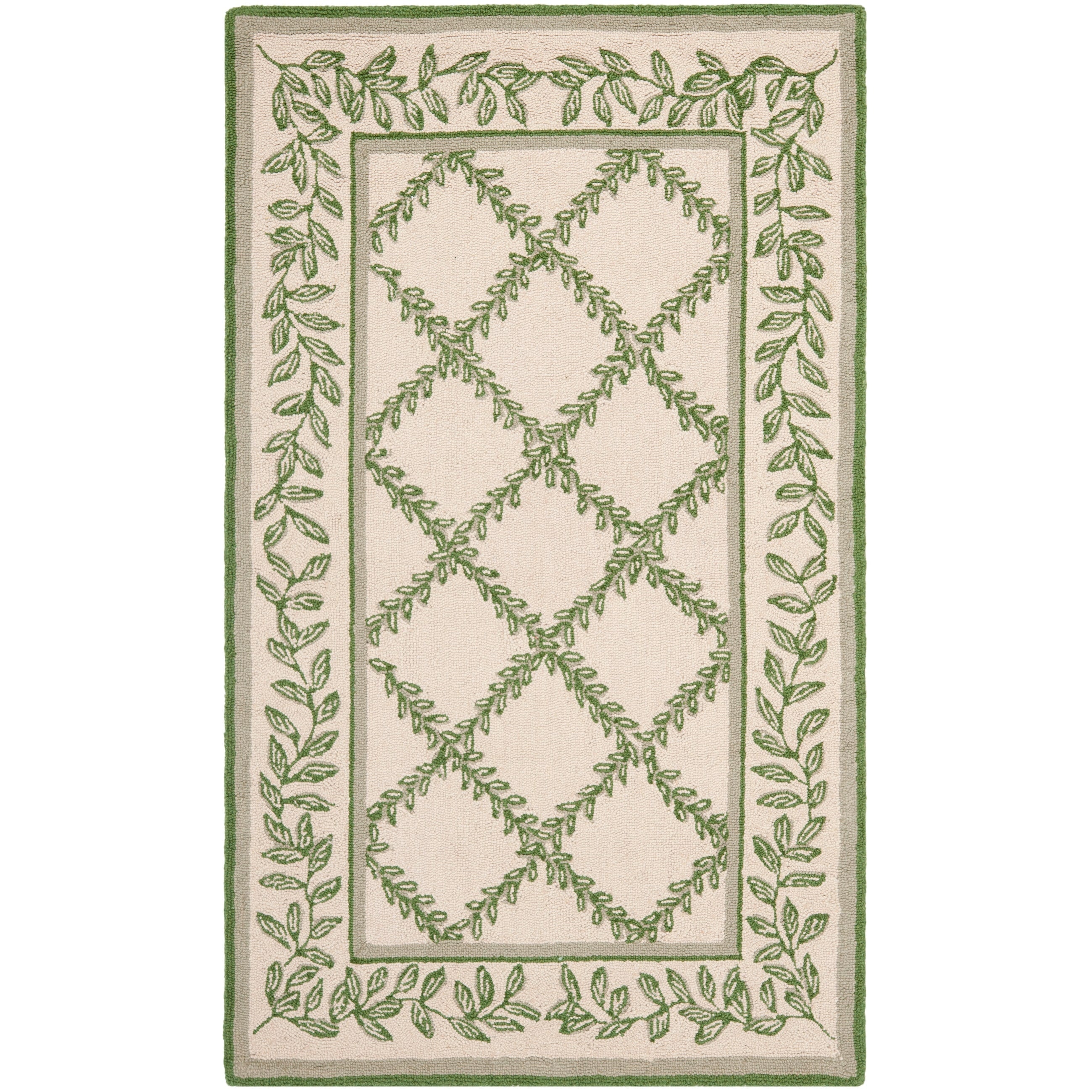 SAFAVIEH Handmade Chelsea Sunstripe Trellis French Country Wool Rug