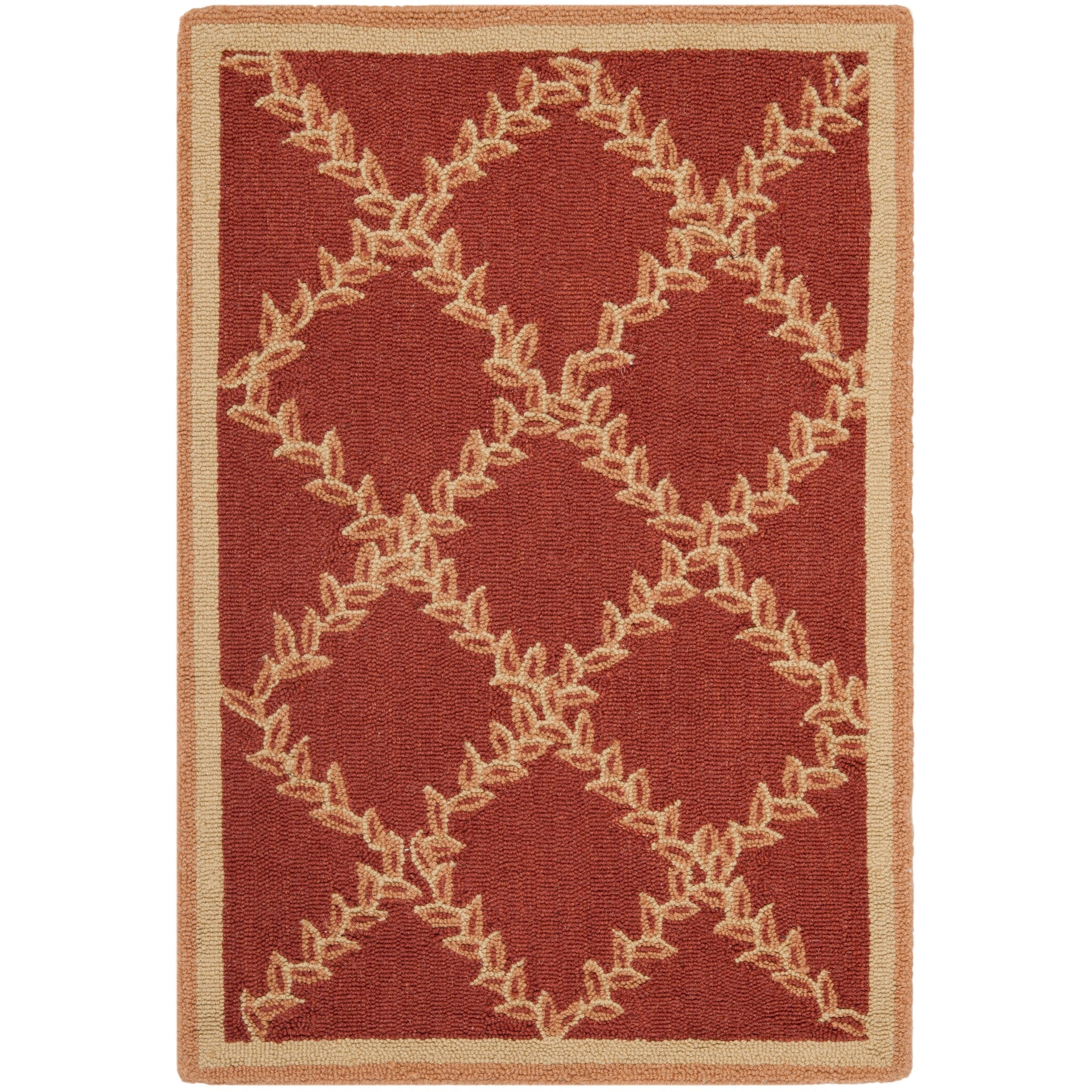 SAFAVIEH Handmade Chelsea Sunstripe Trellis French Country Wool Rug