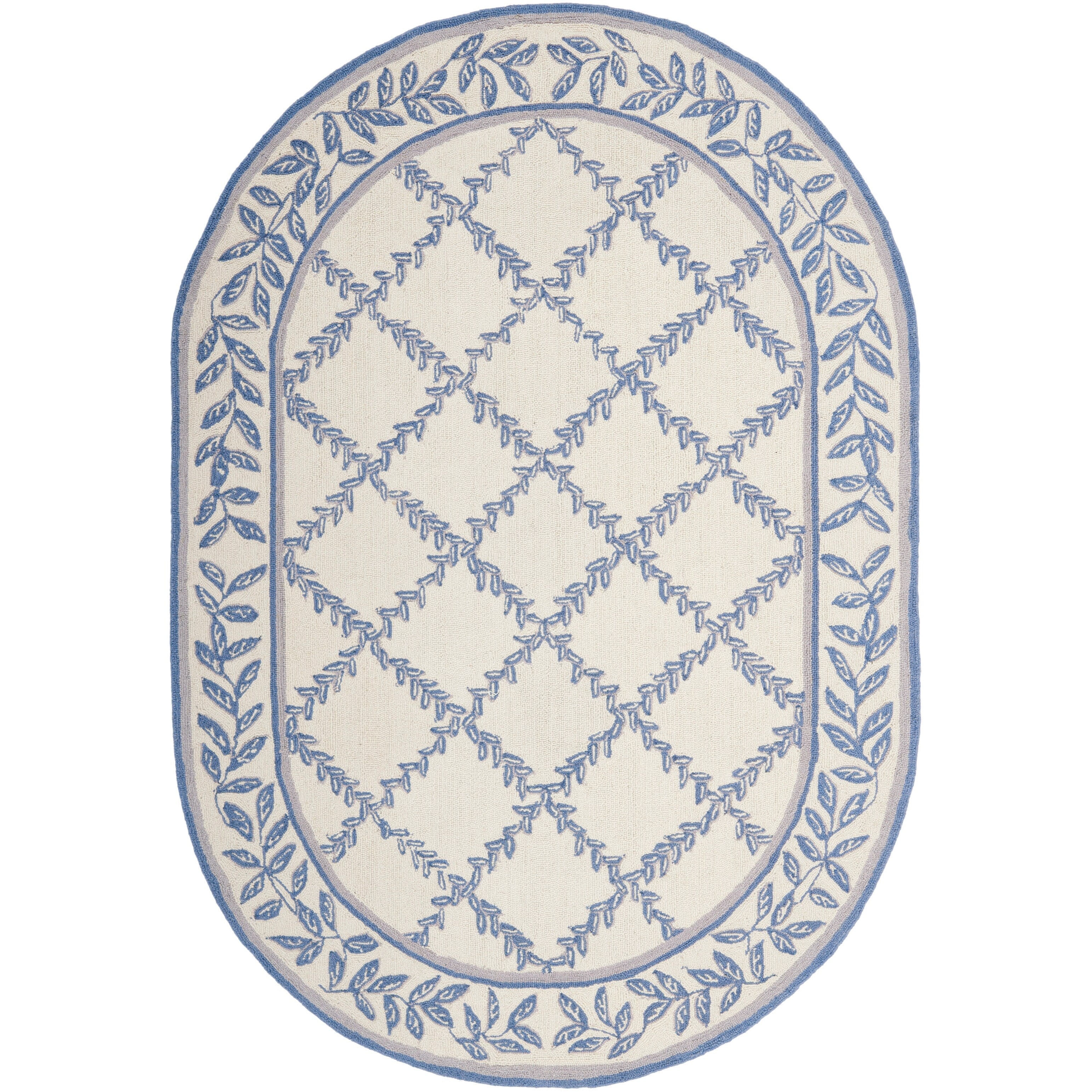 SAFAVIEH Handmade Chelsea Sunstripe Trellis French Country Wool Rug