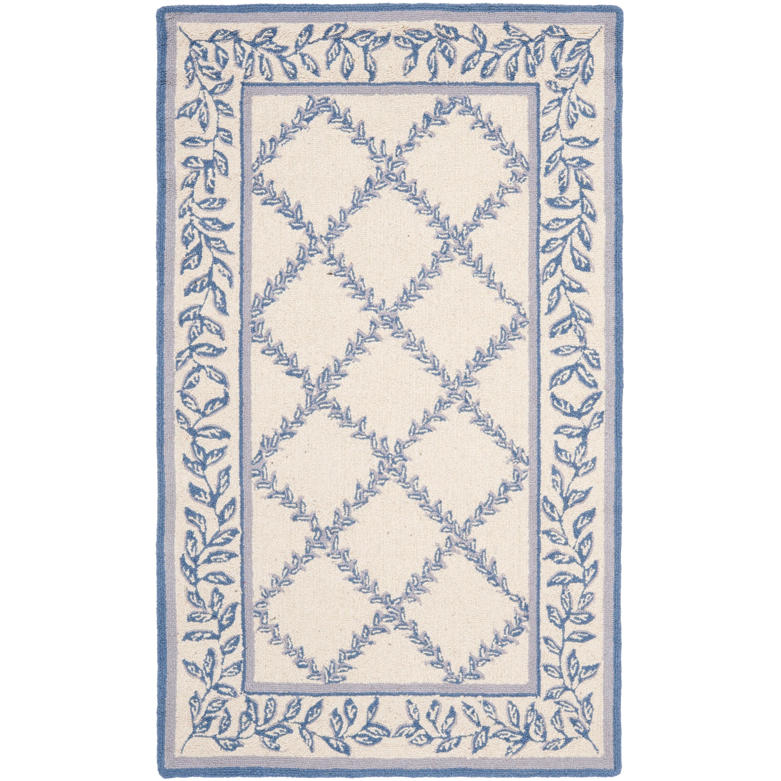 SAFAVIEH Handmade Chelsea Sunstripe Trellis French Country Wool Rug