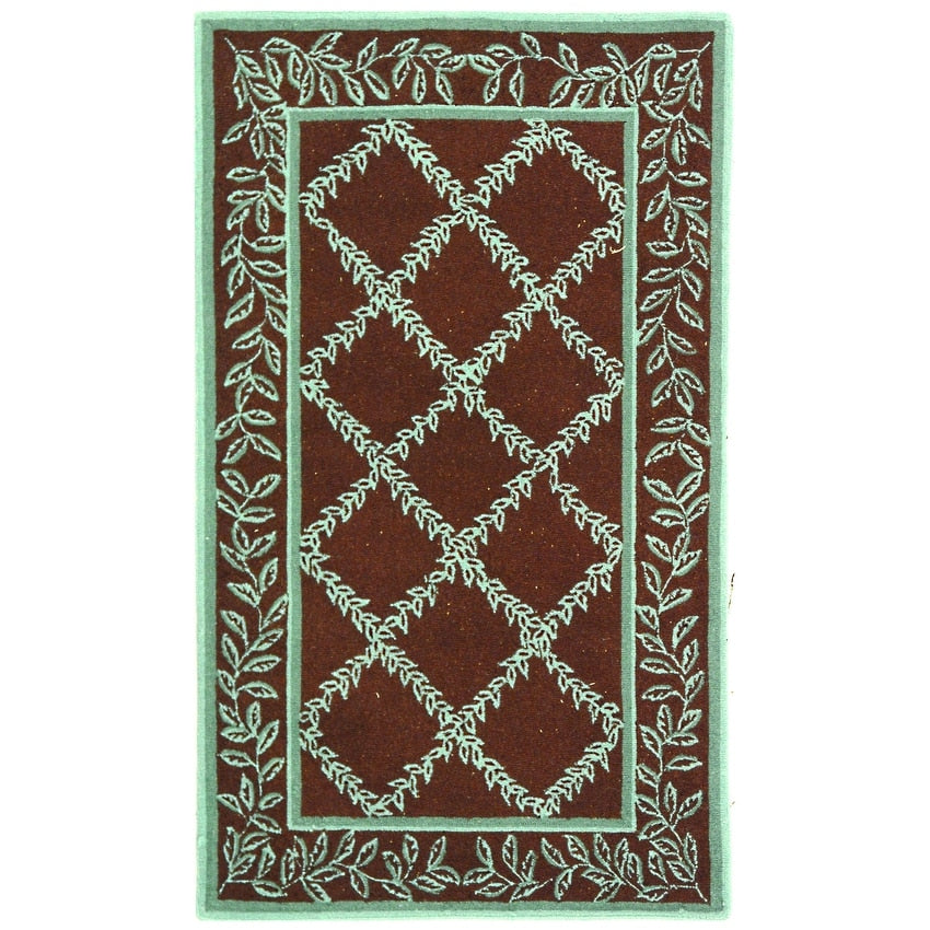 SAFAVIEH Handmade Chelsea Sunstripe Trellis French Country Wool Rug