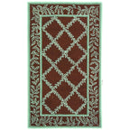 SAFAVIEH Handmade Chelsea Sunstripe Trellis French Country Wool Rug