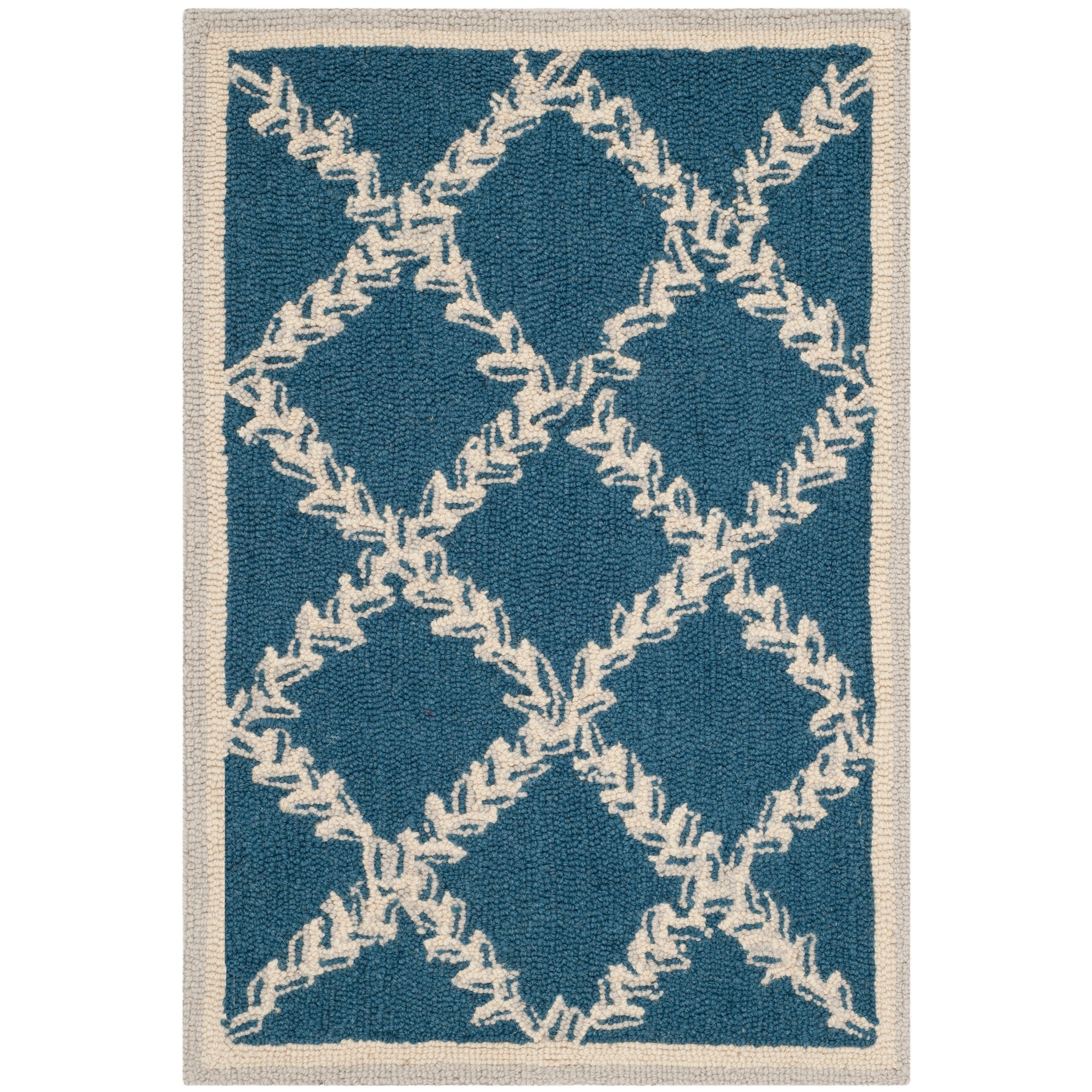 SAFAVIEH Handmade Chelsea Sunstripe Trellis French Country Wool Rug