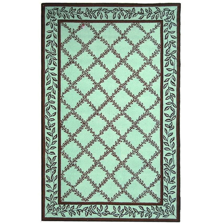 SAFAVIEH Handmade Chelsea Sunstripe Trellis French Country Wool Rug