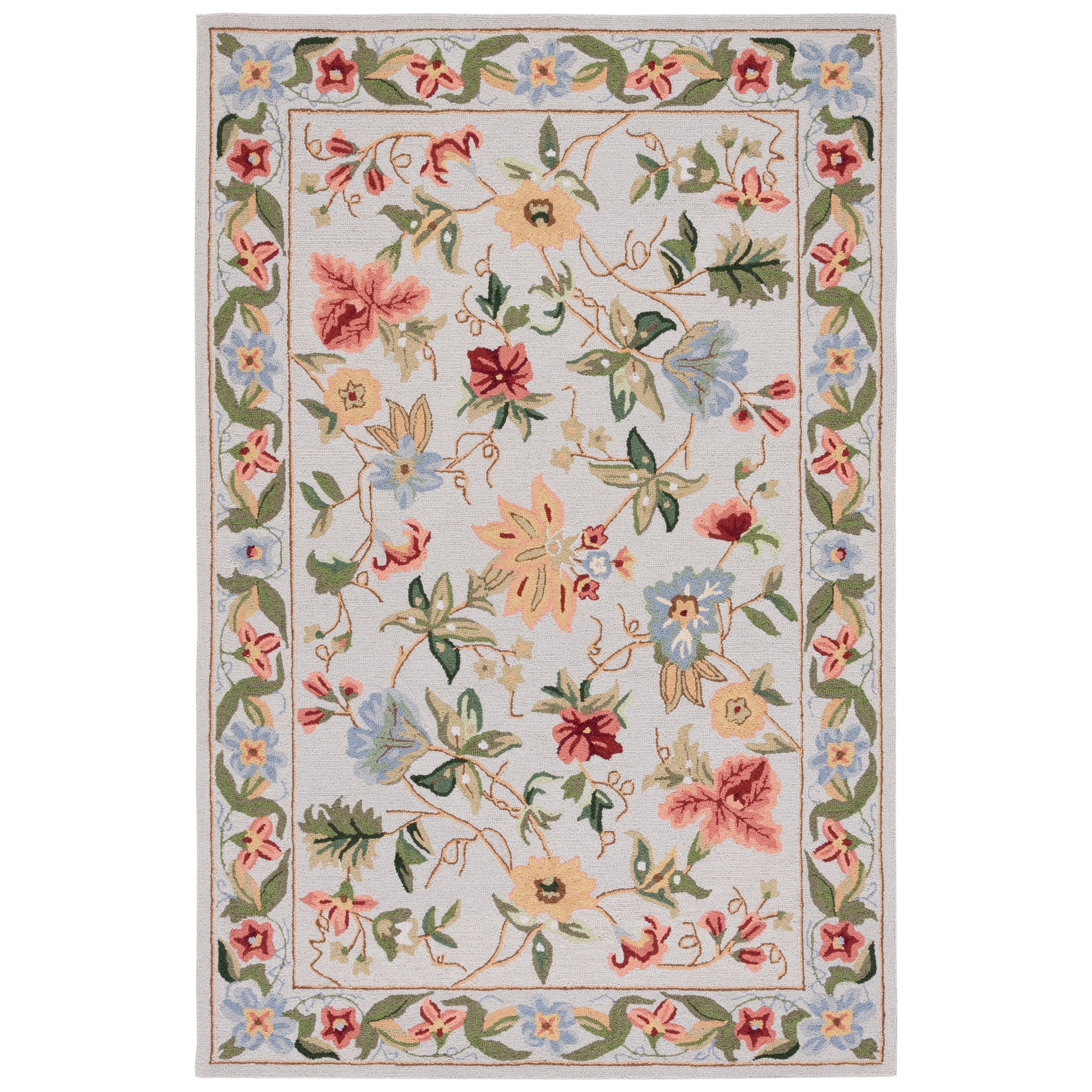 SAFAVIEH Handmade Chelsea Yauhenia French Country Floral Wool Rug