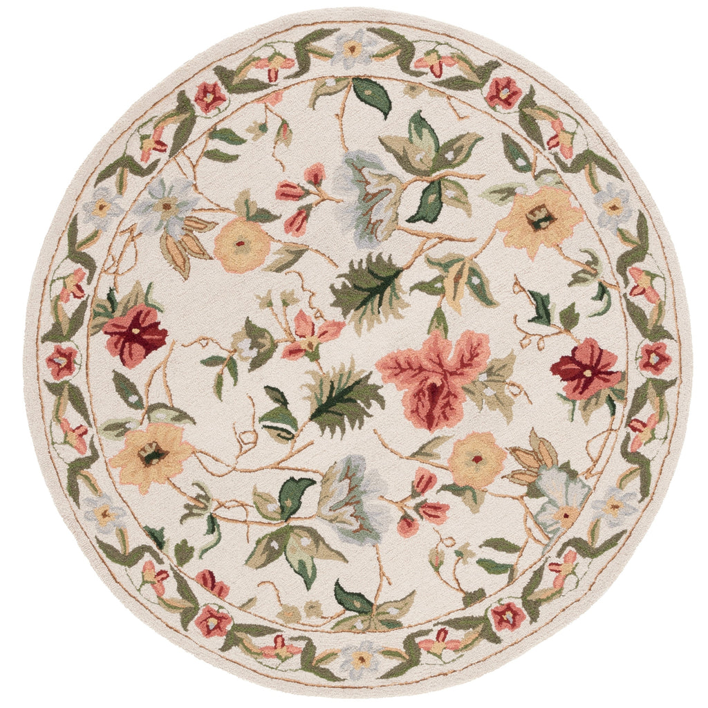 SAFAVIEH Handmade Chelsea Yauhenia French Country Floral Wool Rug