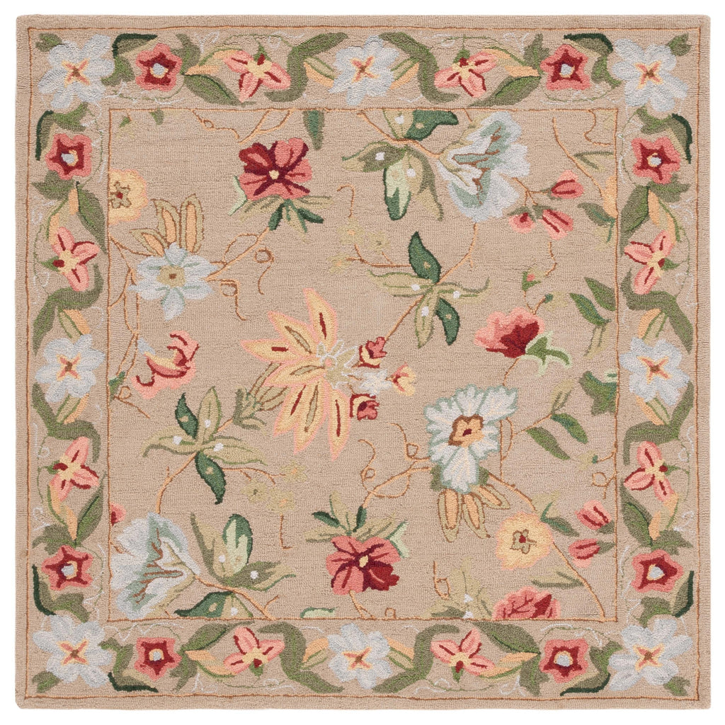 SAFAVIEH Handmade Chelsea Yauhenia French Country Floral Wool Rug