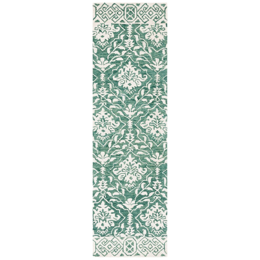 SAFAVIEH Handmade Dip Dye Elvedina Floral Wool Rug