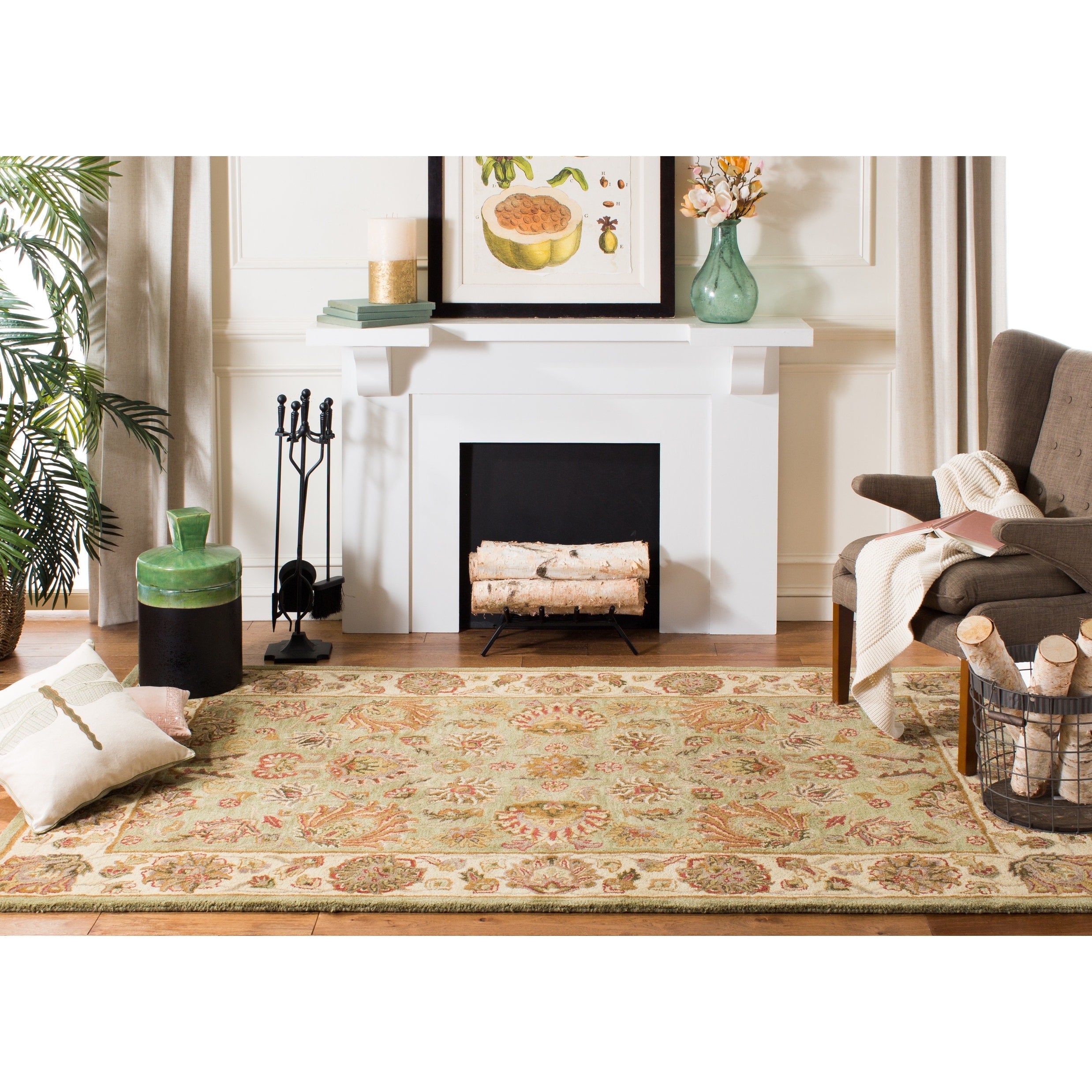 SAFAVIEH Handmade Heritage Kimono Traditional Oriental Wool Rug
