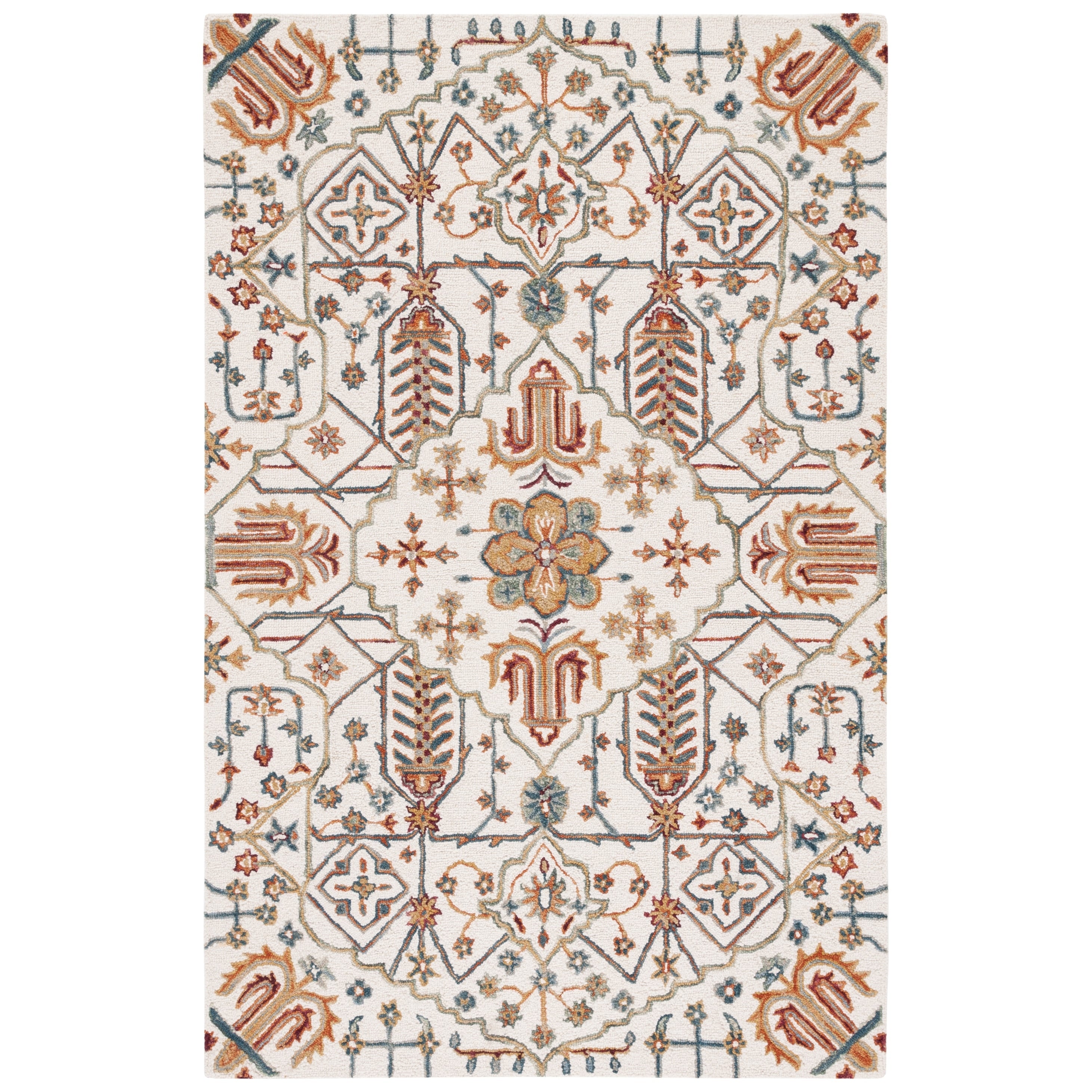 SAFAVIEH Handmade Heritage Snjolaug Floral Wool Rug