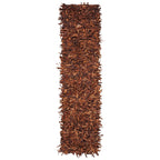 SAFAVIEH Handmade Leather Shag Blayne Modern Leather Rug
