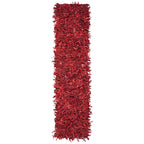 SAFAVIEH Handmade Leather Shag Blayne Modern Leather Rug