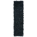 SAFAVIEH Handmade Leather Shag Doinita Modern Decorative Rug