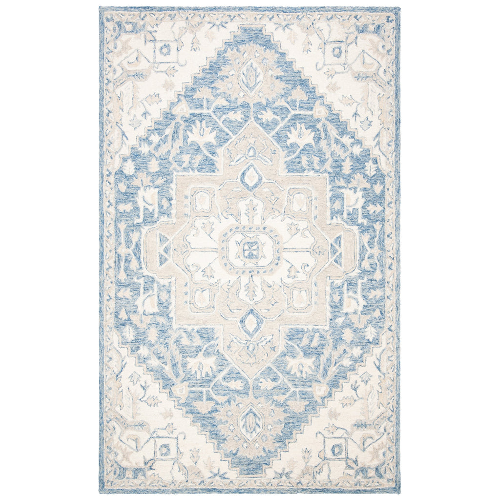 SAFAVIEH Handmade Micro-Loop Gulseven Medallion Wool Rug