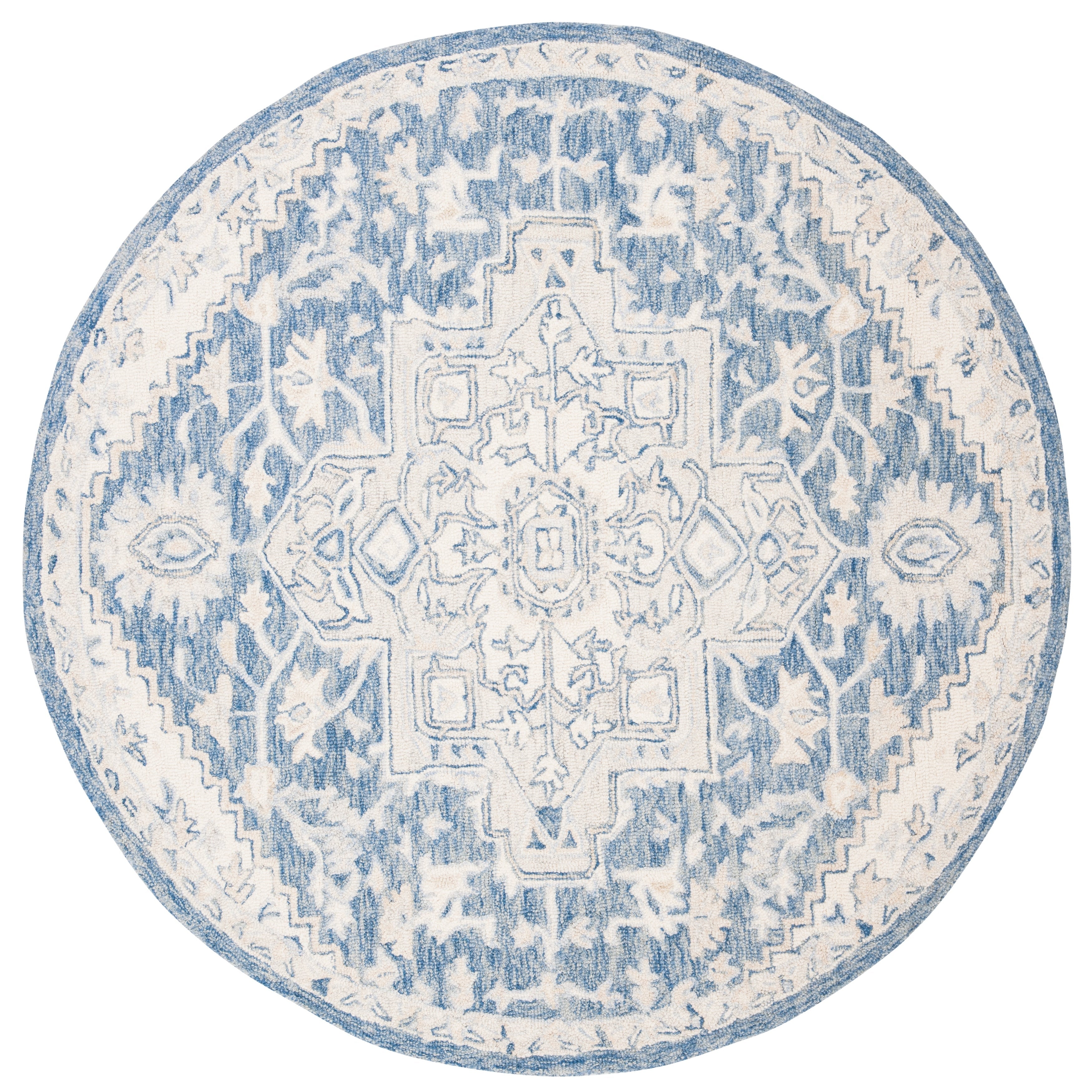 SAFAVIEH Handmade Micro-Loop Gulseven Medallion Wool Rug