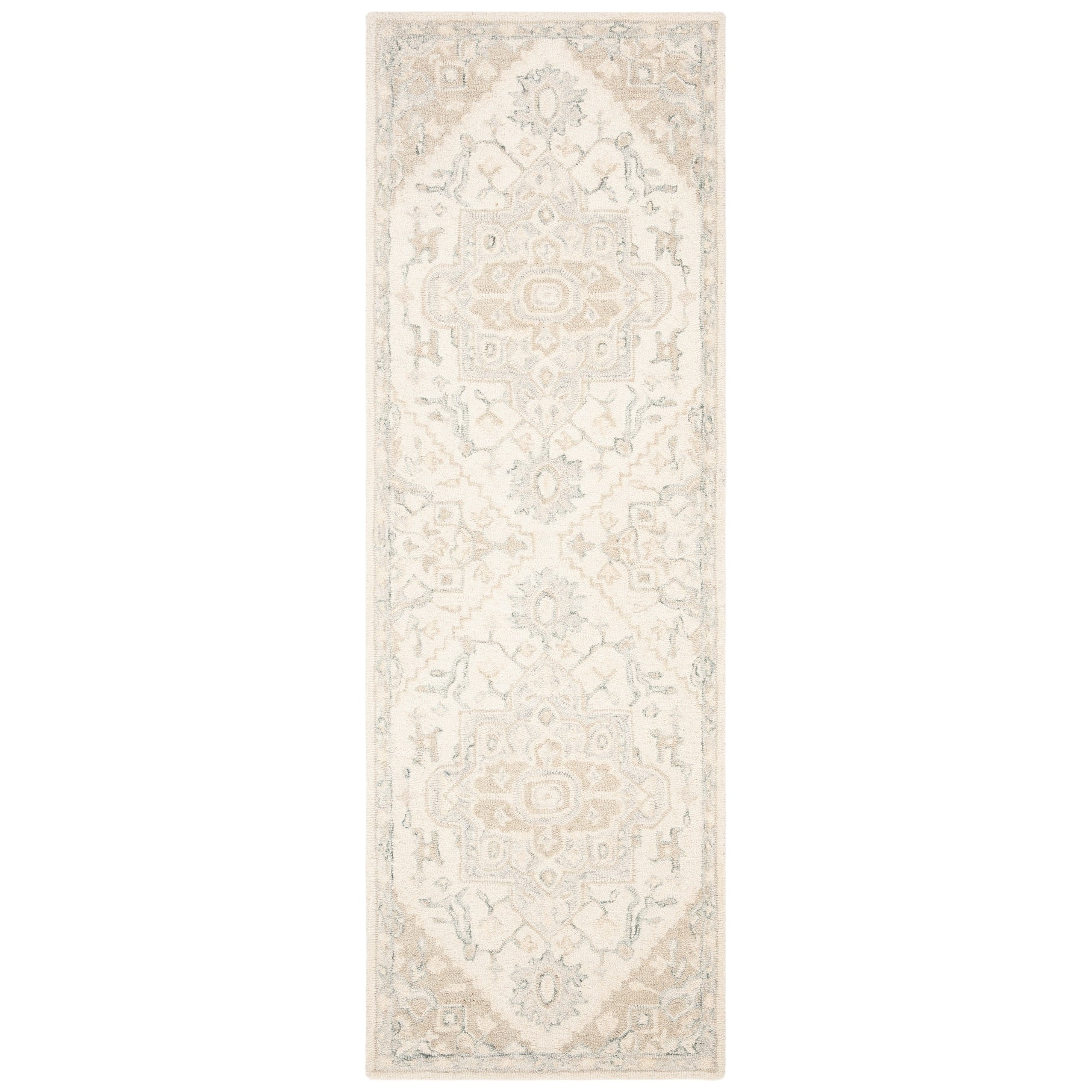 SAFAVIEH Handmade Micro-Loop Gulseven Medallion Wool Rug