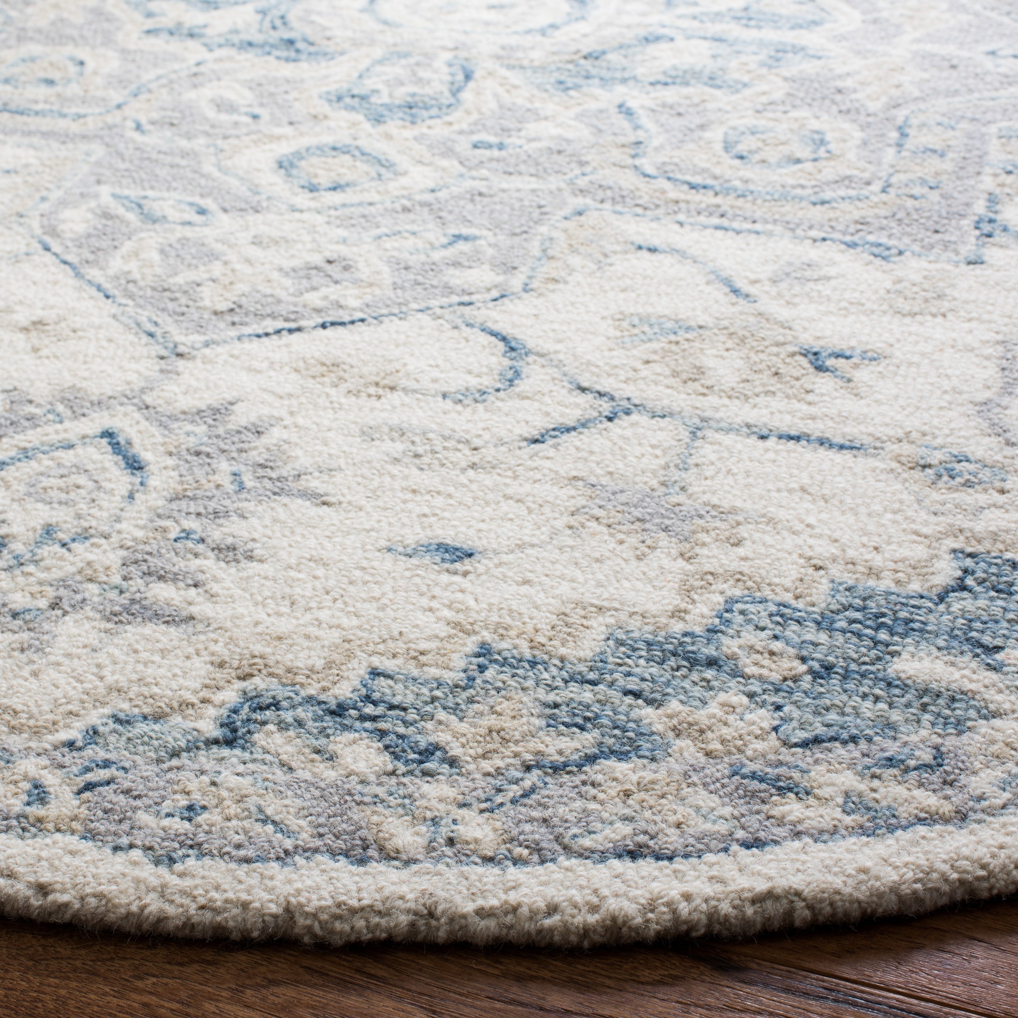 SAFAVIEH Handmade Micro-Loop Gulseven Medallion Wool Rug