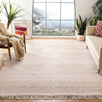 SAFAVIEH Handmade Natura Estel Wool Fringe Rug
