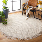 SAFAVIEH Handmade Natura Estel Wool Fringe Rug