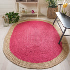 SAFAVIEH Handmade Natural Fiber Jolette Bordered Round Jute Rug