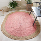 SAFAVIEH Handmade Natural Fiber Jolette Bordered Round Jute Rug