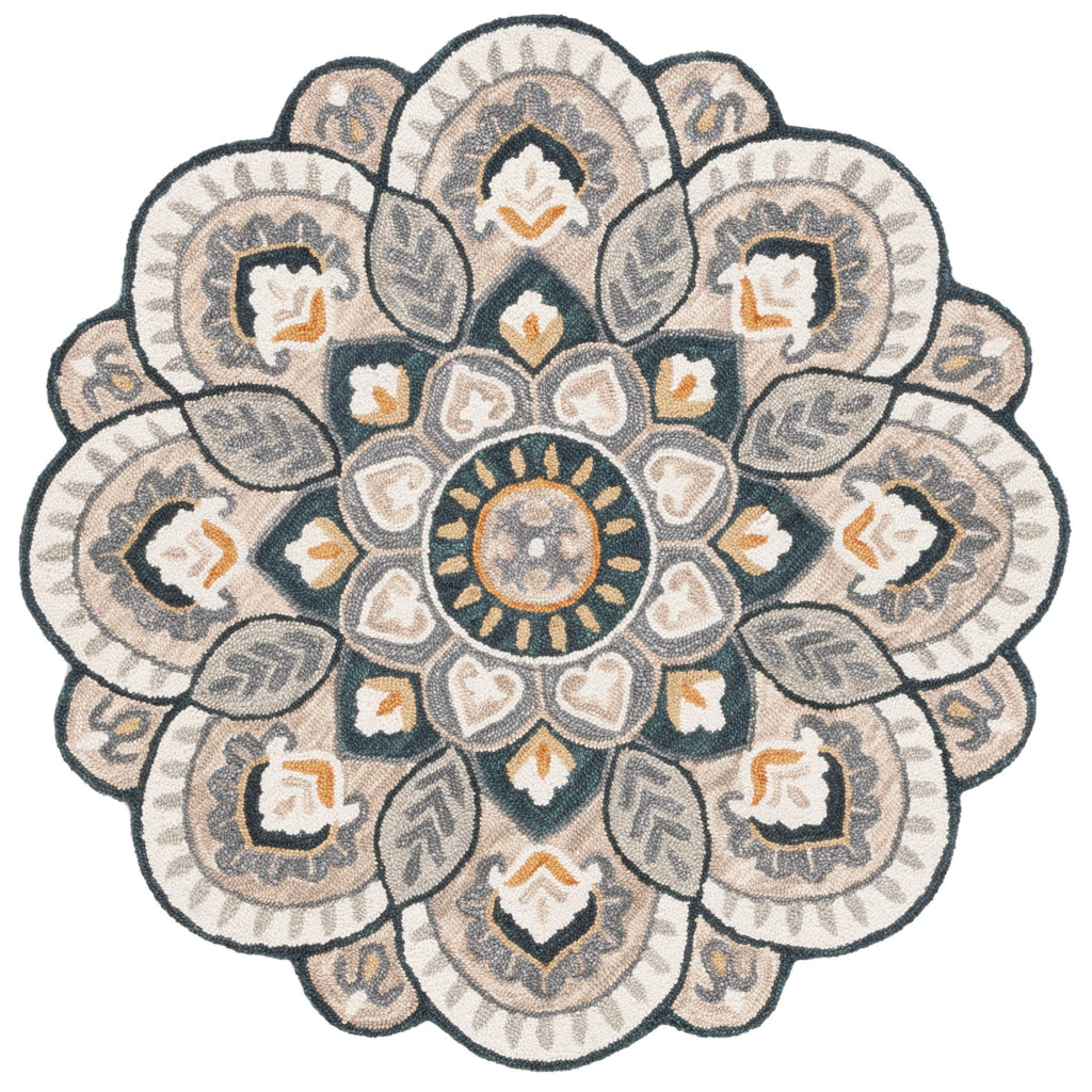 SAFAVIEH Handmade Novelty Sheyla Ornate Flower Wool Rug