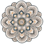 SAFAVIEH Handmade Novelty Sheyla Ornate Flower Wool Rug