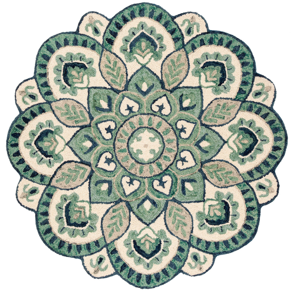 SAFAVIEH Handmade Novelty Sheyla Ornate Flower Wool Rug