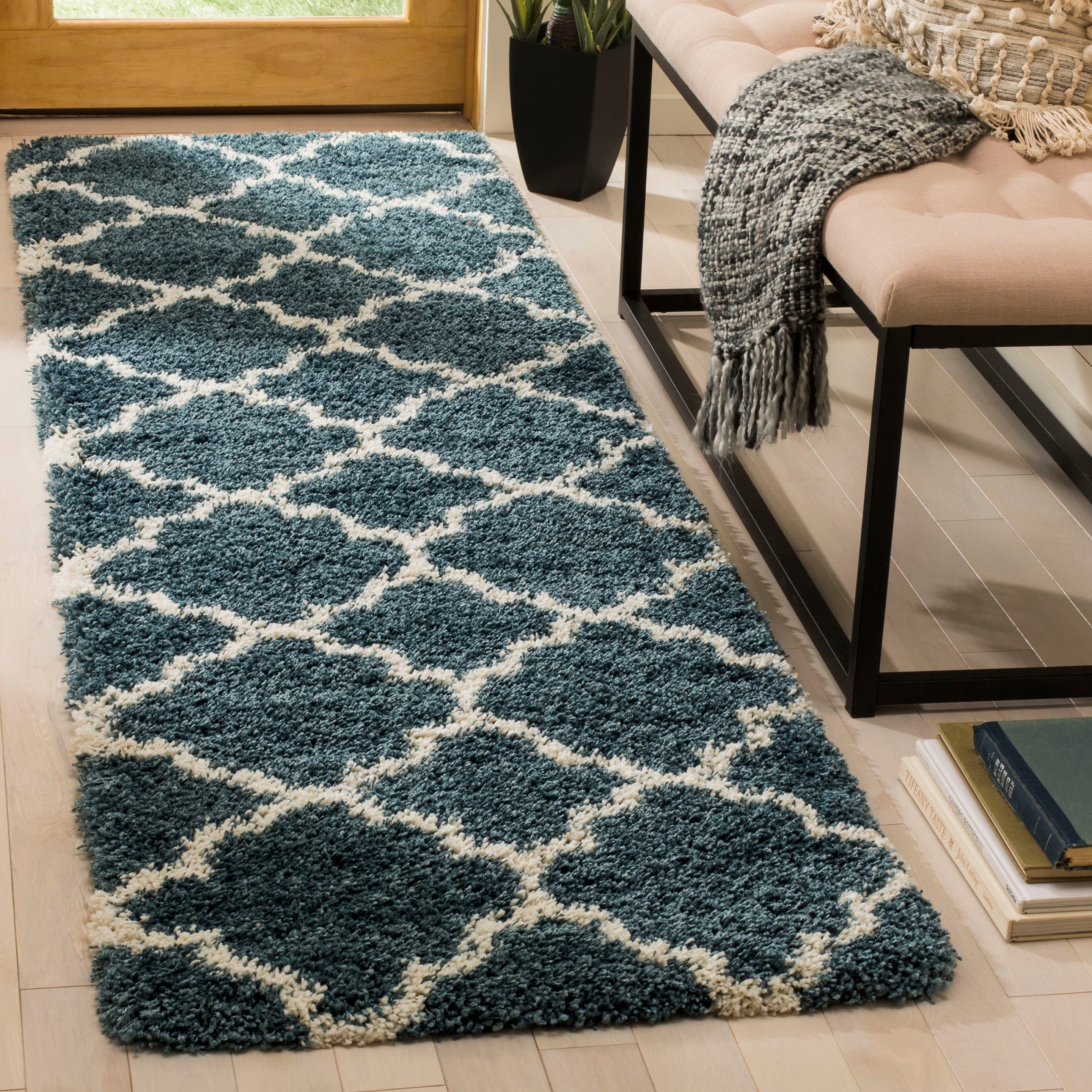 SAFAVIEH Hudson Shag Jeryl Glam Trellis 2-inch Area Rug