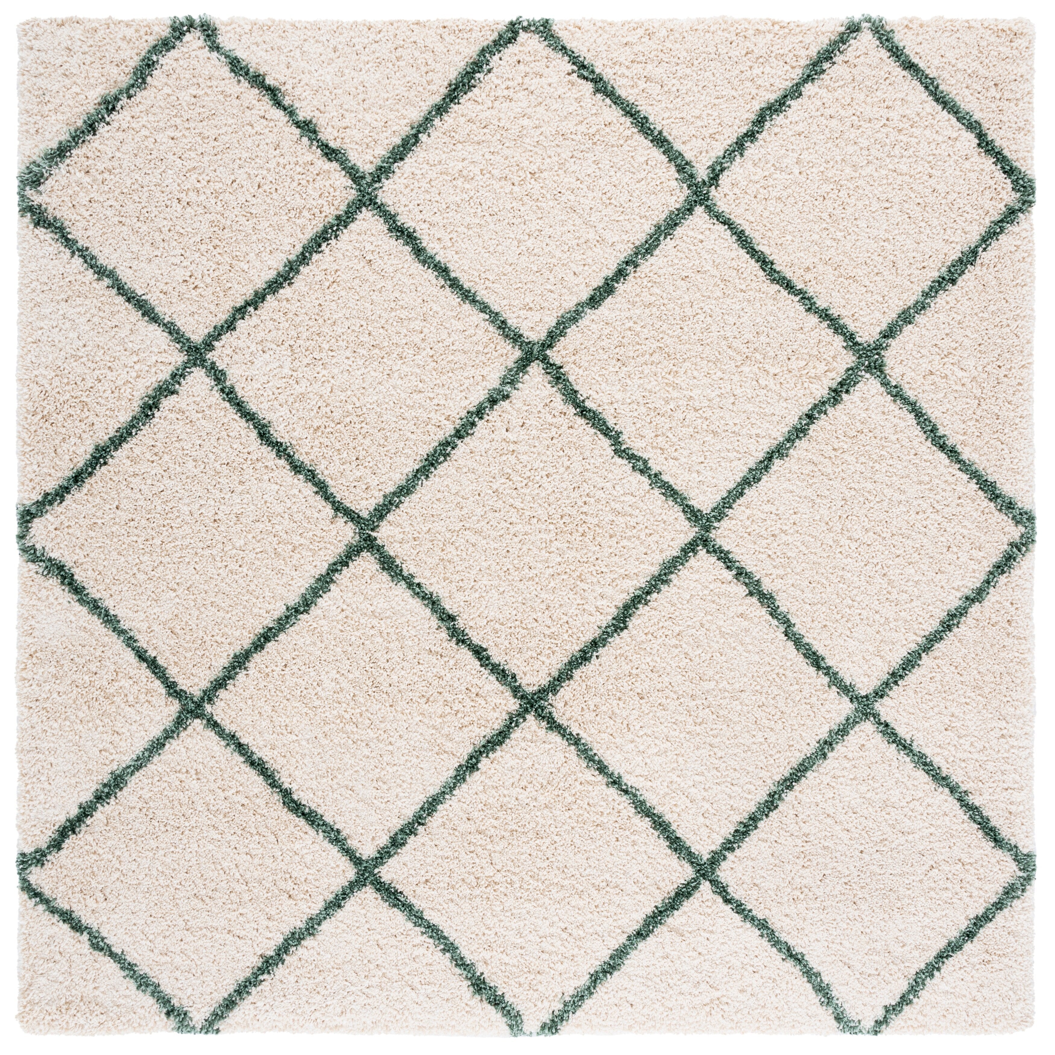 SAFAVIEH Hudson Shag Raili Diamond Trellis 2-inch Thick Rug