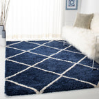 SAFAVIEH Hudson Shag Raili Diamond Trellis 2-inch Thick Rug