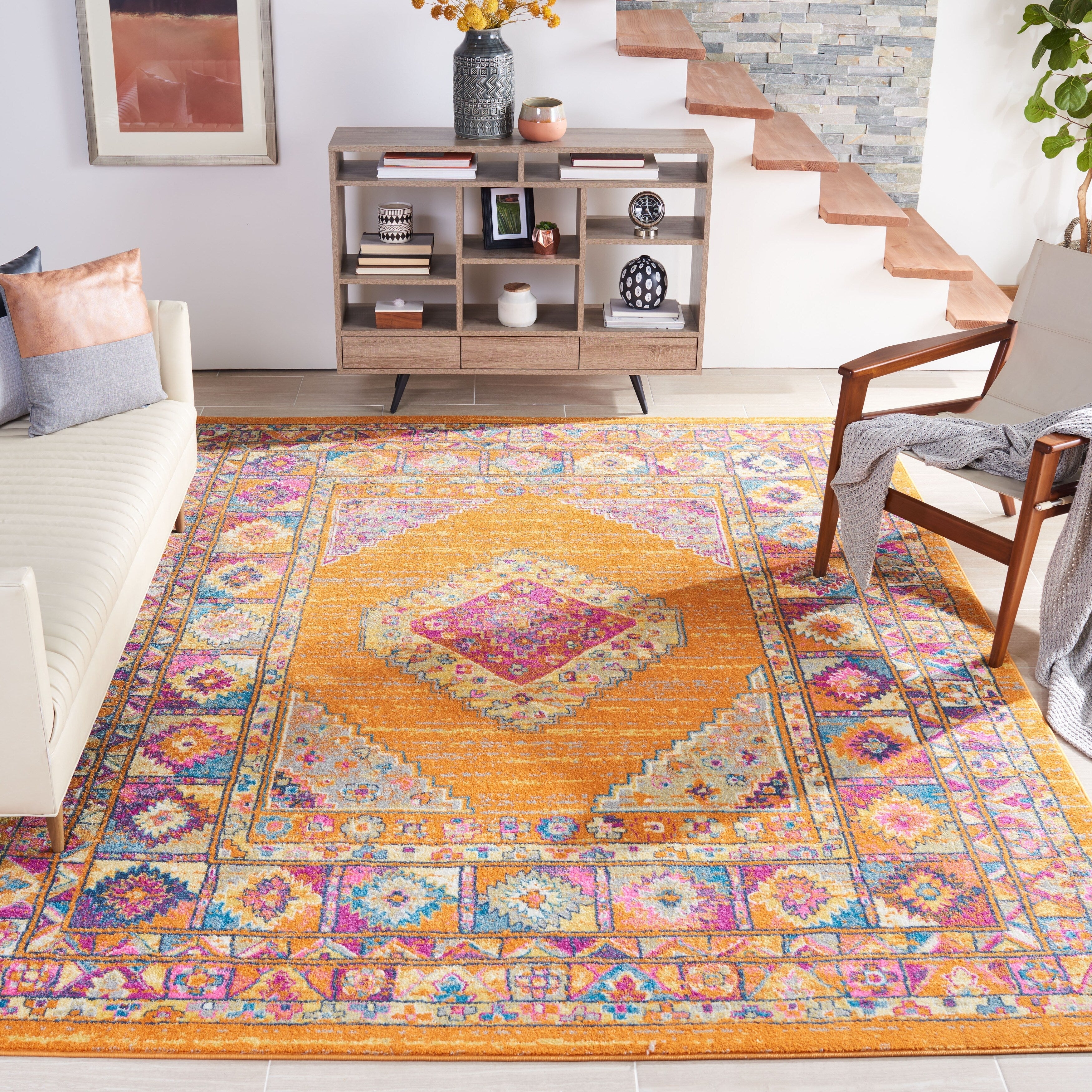 SAFAVIEH Madison Beverlee Vintage Boho Oriental Rug