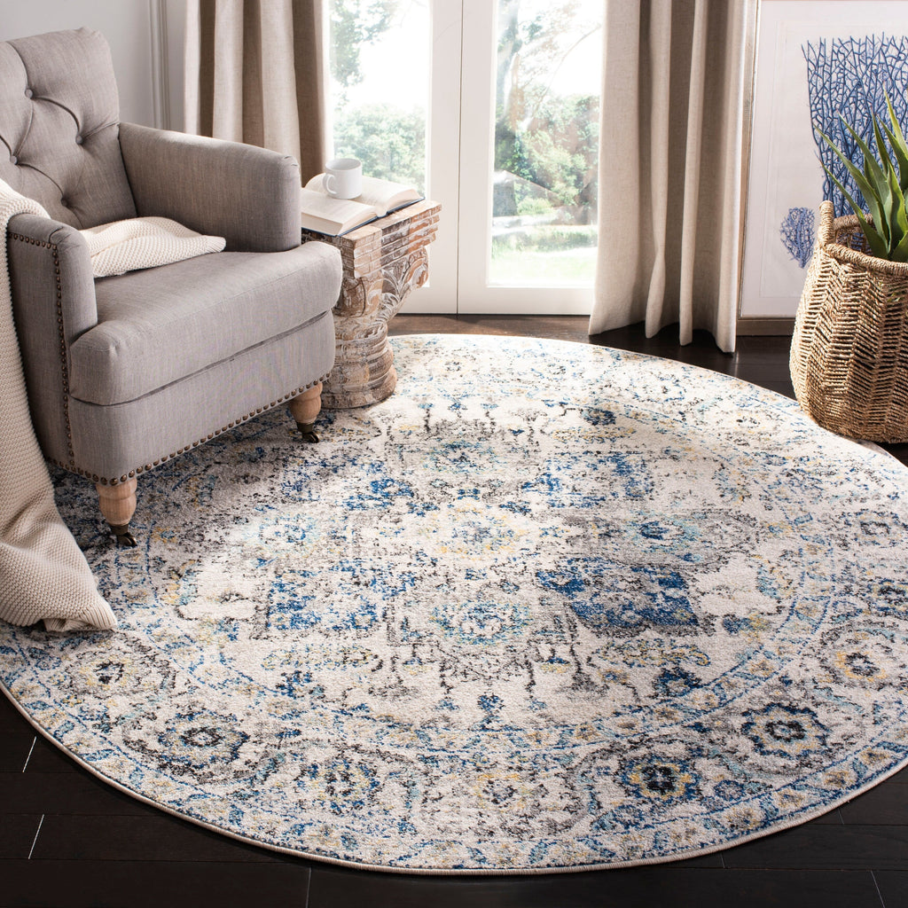 SAFAVIEH Madison Delois Medallion Rustic Farmhouse Distressed Rug