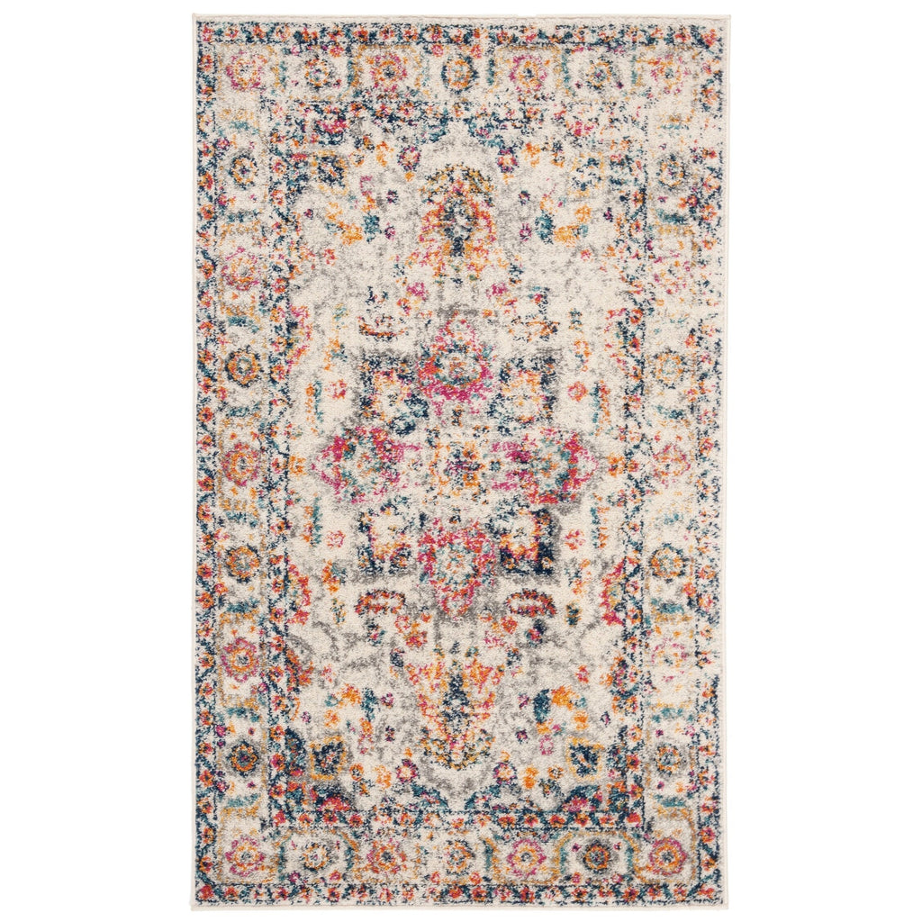 SAFAVIEH Madison Delois Medallion Rustic Farmhouse Distressed Rug