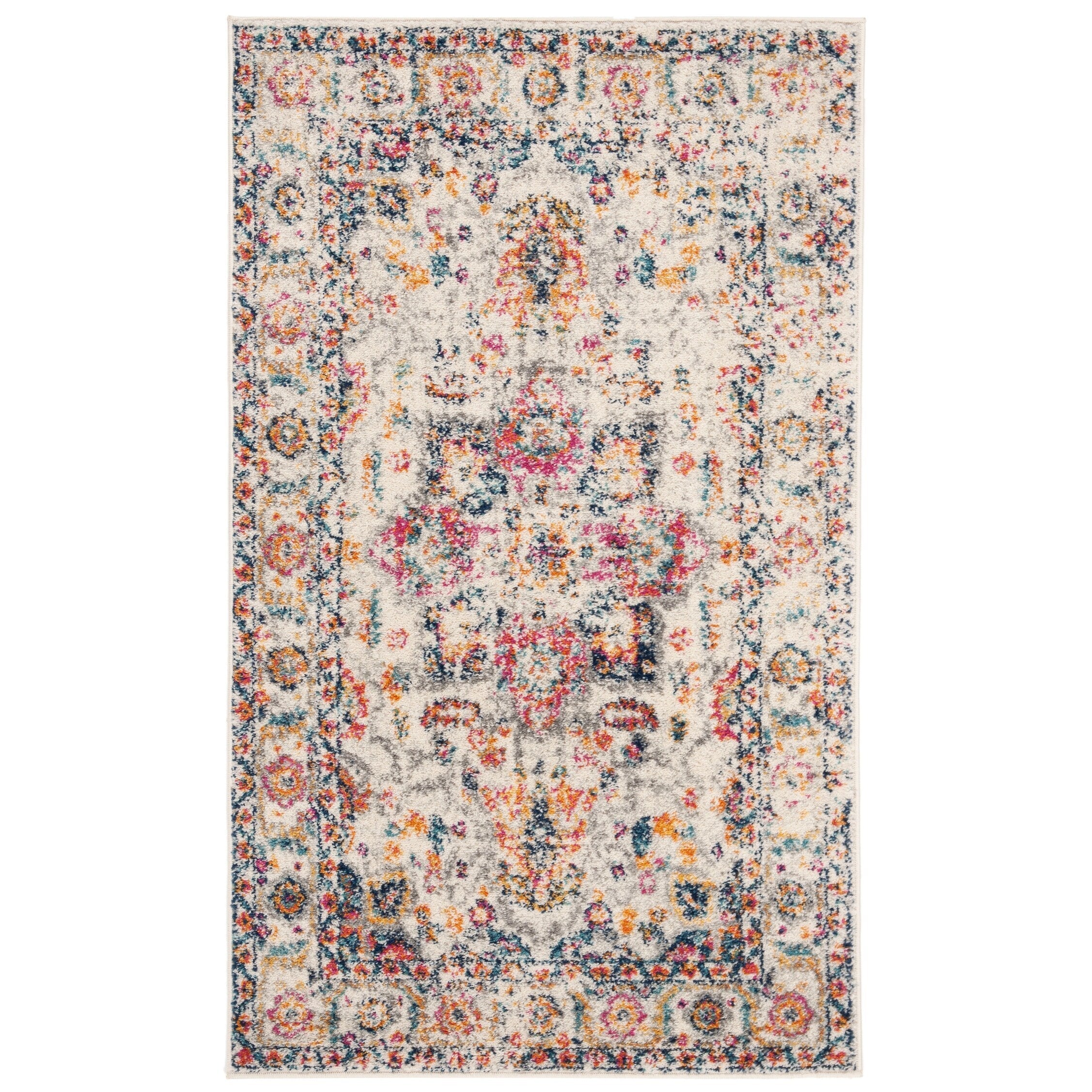 SAFAVIEH Madison Delois Medallion Rustic Farmhouse Distressed Rug