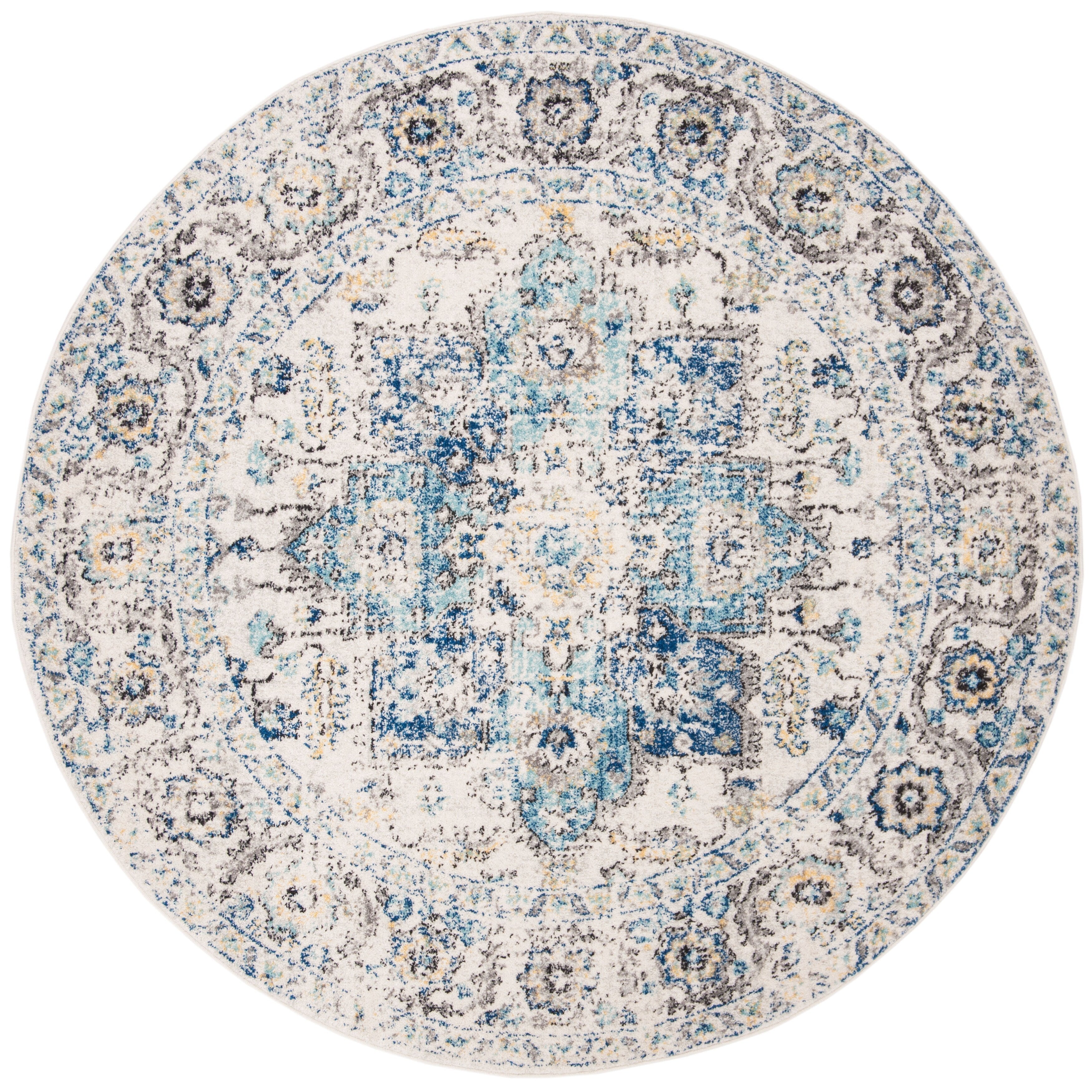 SAFAVIEH Madison Delois Medallion Rustic Farmhouse Distressed Rug