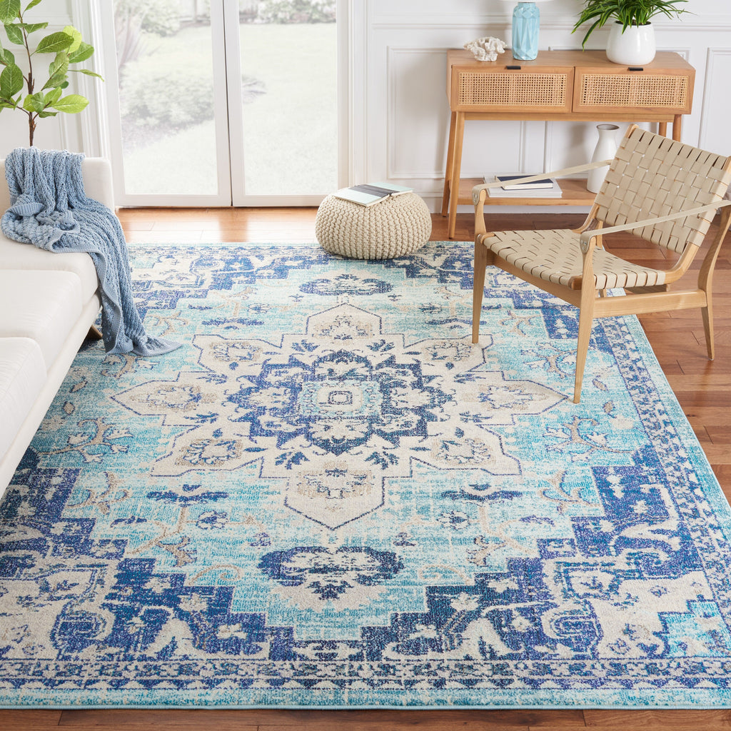 SAFAVIEH Madison Katelijne Boho Medallion Distressed Area Rug