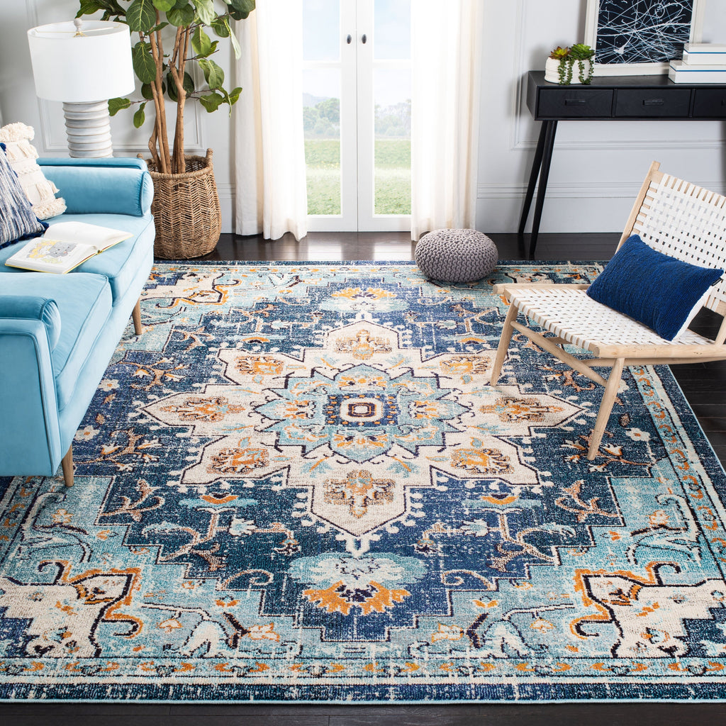 SAFAVIEH Madison Katelijne Boho Medallion Distressed Area Rug
