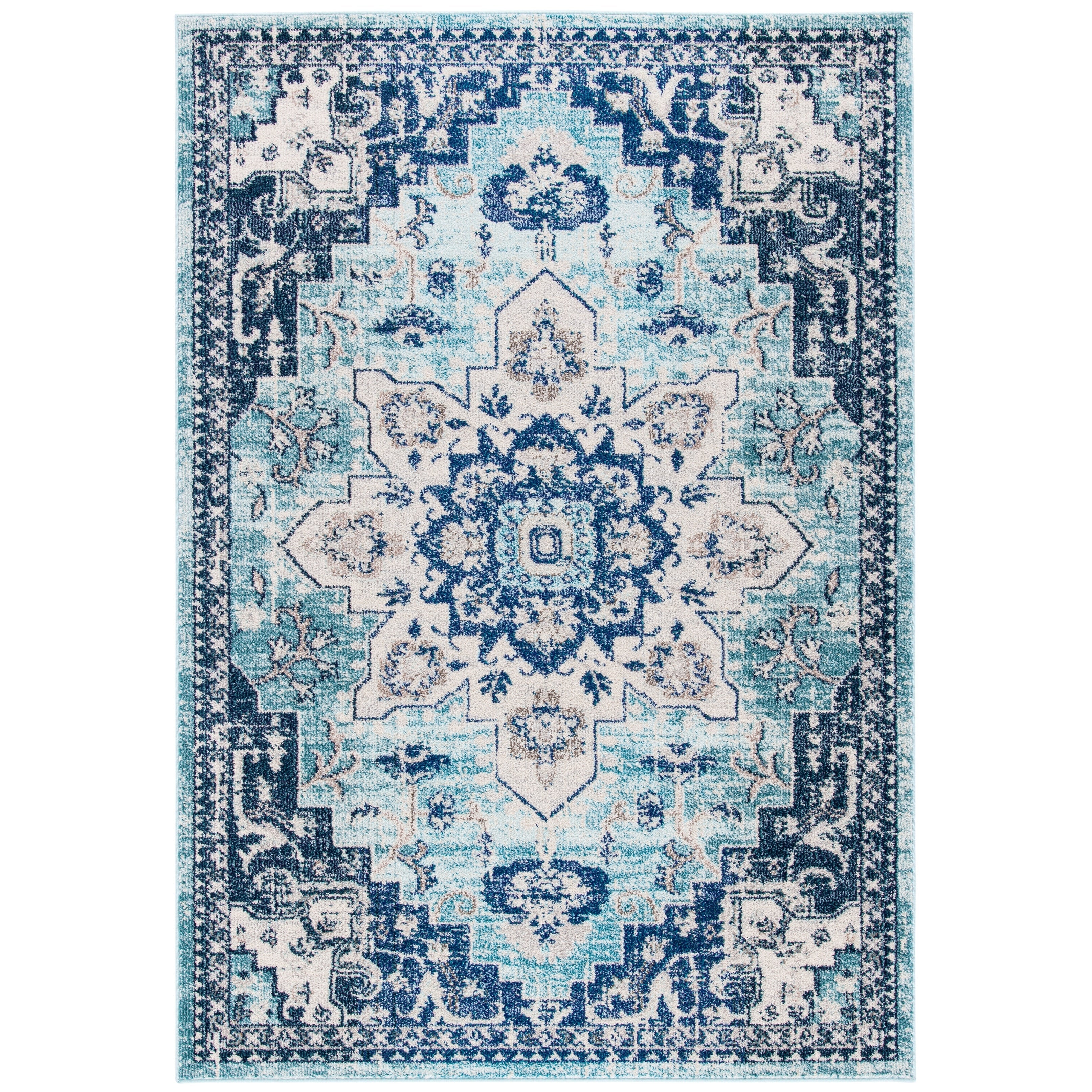 SAFAVIEH Madison Katelijne Boho Medallion Distressed Area Rug