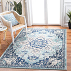 SAFAVIEH Madison Katelijne Boho Medallion Distressed Area Rug