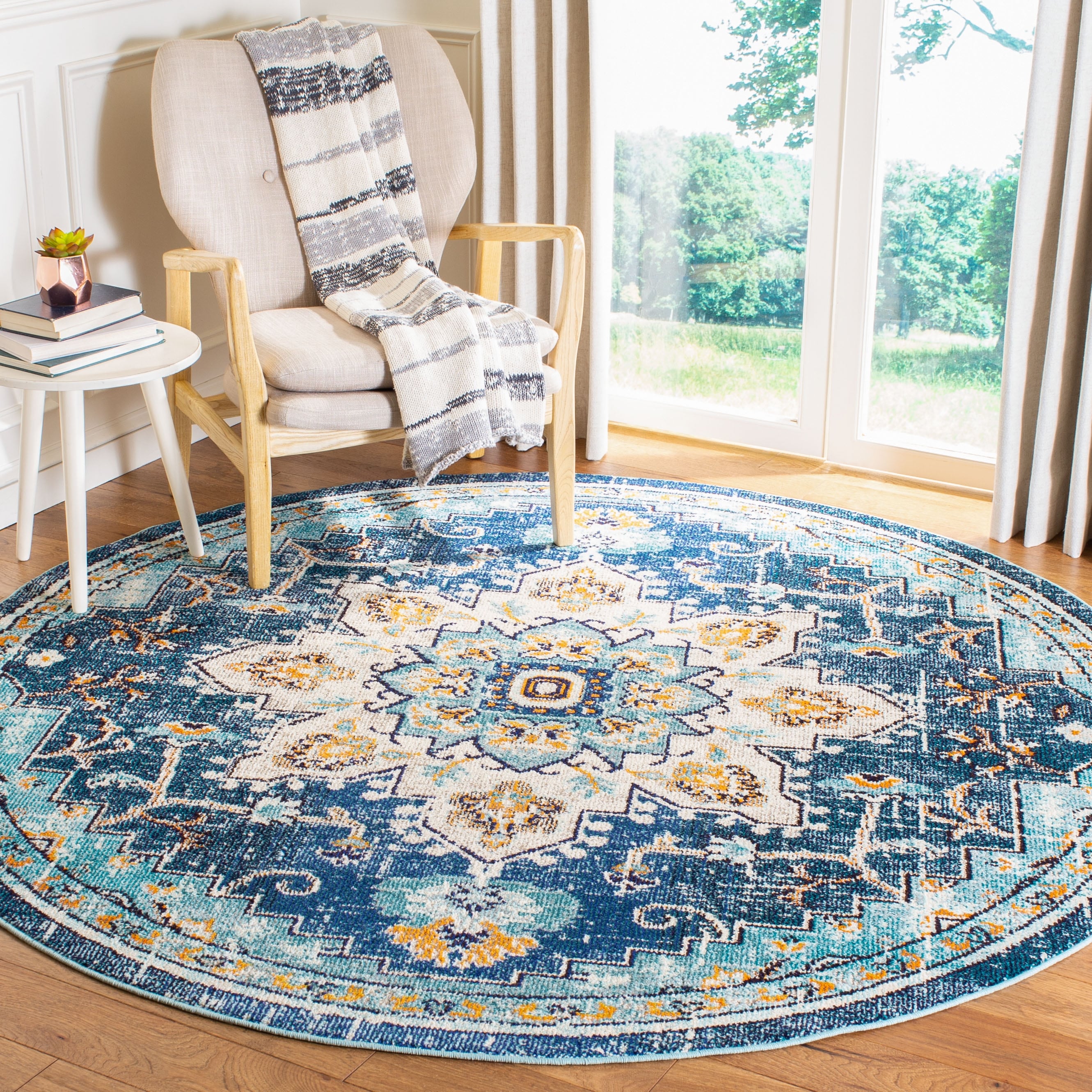 SAFAVIEH Madison Katelijne Boho Medallion Distressed Area Rug