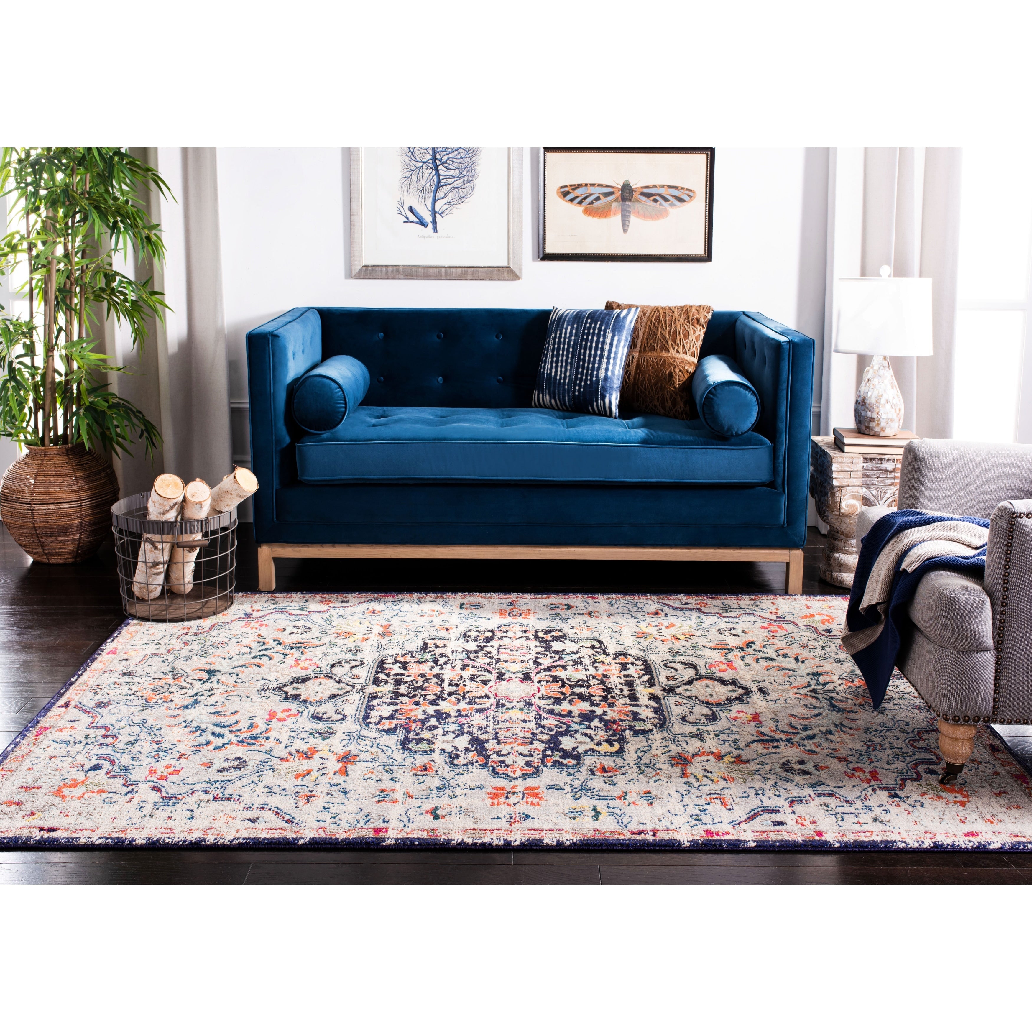SAFAVIEH Madison Libusa Boho Medallion Distressed Rug