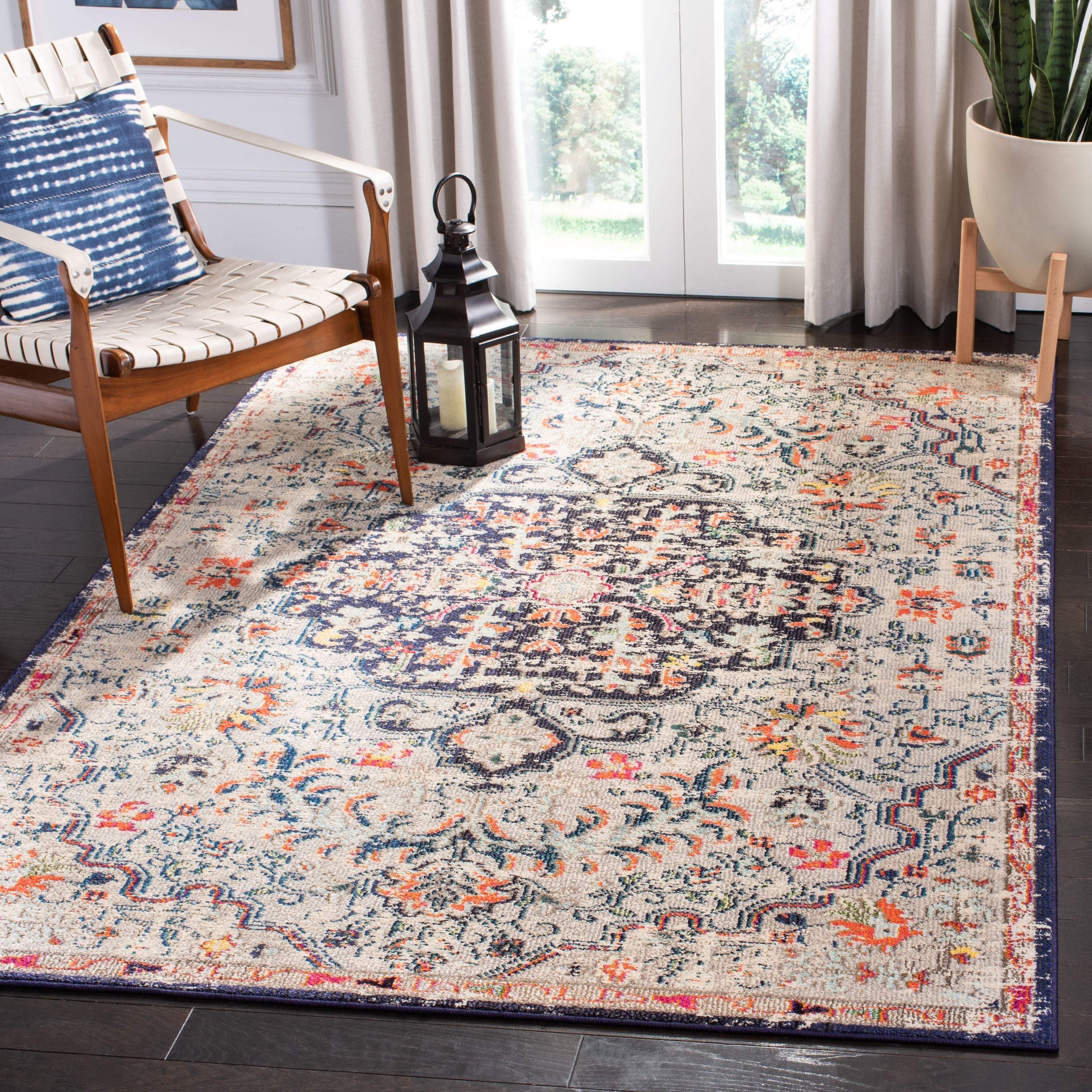 SAFAVIEH Madison Libusa Boho Medallion Distressed Rug